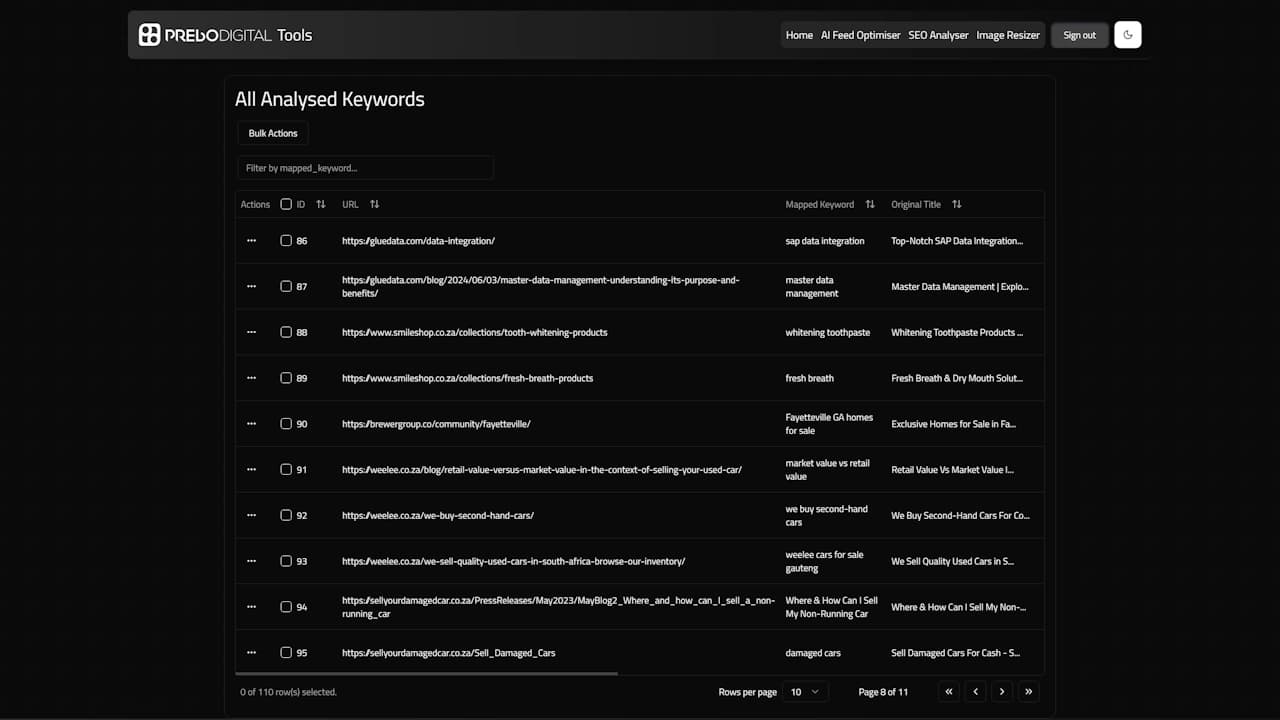 Prebo Tools Screenshot